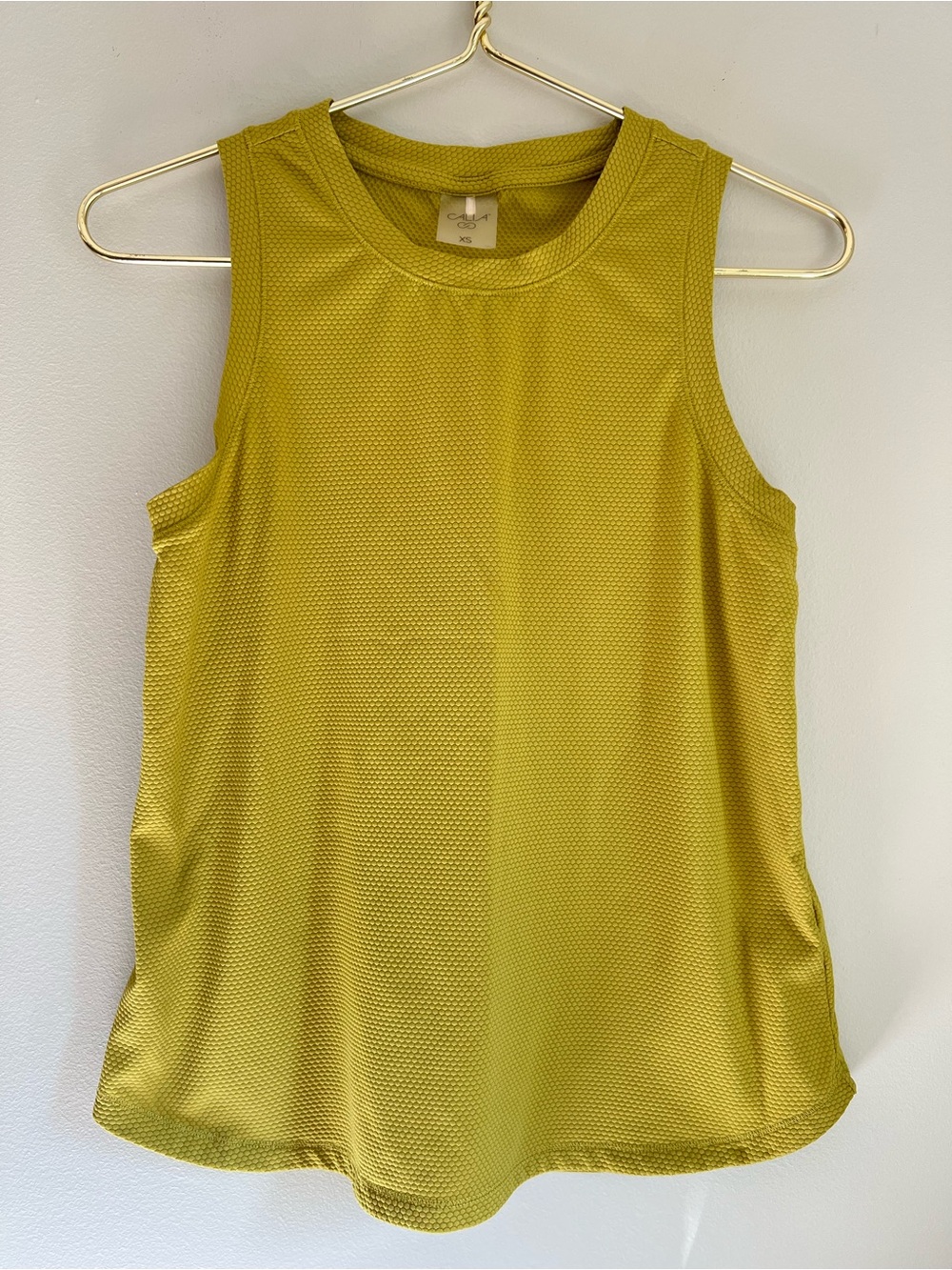 Calia Apple Green Textured Athletic Tank Top Size Women’s XS